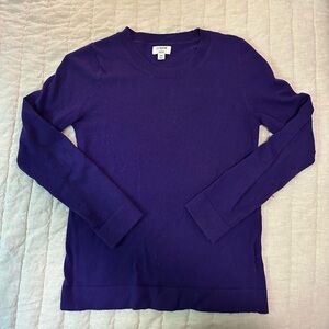 J. Crew Purple “Teddie” Crewneck Sweater XS